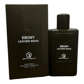 (11PCS + 1 FREE) EBONY LEATHER WOOD MEN EDP - 100 ML (3.40z) BY GRANDEUR