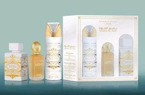SET LATTAFA BADEE AL OUD HONOR & GLORY ( 3 PC) 3.4 OZ EDP / 6.8 OZ PERFUME SPY / 1.7 OZ HAIRMIST