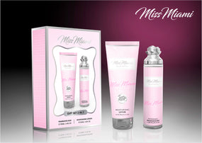 MISS MIAMI FRAGRANCE MIST + LOTION GIFT SET 2 IN 1 - 100ML (3.40z) BY MILESTONE