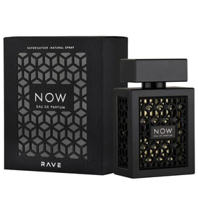 RAVE NOW UNISEX BLACK  3.4 OZ. EDP - 100ML BY LATTAFA