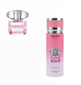 (12/96 PACK) GALAXY CRYSTAL Women 200ML BODY SPRAY