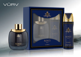 NEW ROYCE BLEU 2 PIECE GIFT SET EDP - 100ML (3.4) + 200ML BODY SPRAY By MAISON ALHAMBRA