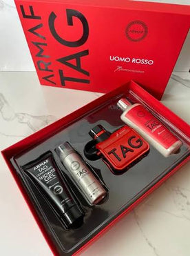 GIFT SET TAG HIM UOMO ROSSO  Men EDP - 4PCS By Armaf