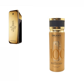 (12/96 PACK) GALAXY 100 MILLION MEN 200ML BODY SPRAY