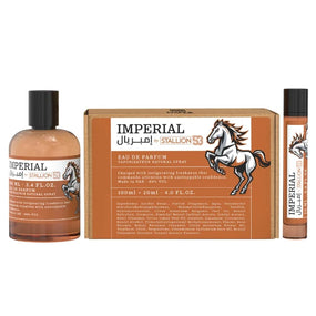 SET IMPERIAL BY STALLION 53 UNISEX (2pc) EDP SP - 100ml (3.4oz) & 20ml (0.68oz) By Emper