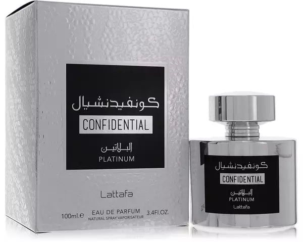 CONFIDENTIAL PLATINUM MEN 3.4 OZ. EDP ​​de LATTAFA